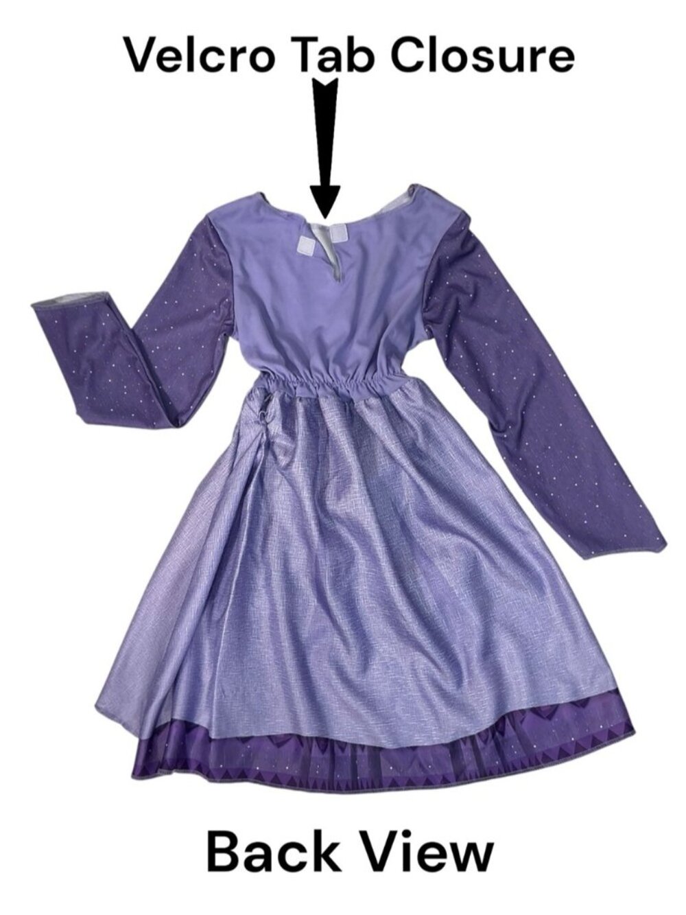 Disney Wish Asha Adventure Dress Up Costume Purple Girls Small 4-6X NEW - Picture 10 of 15